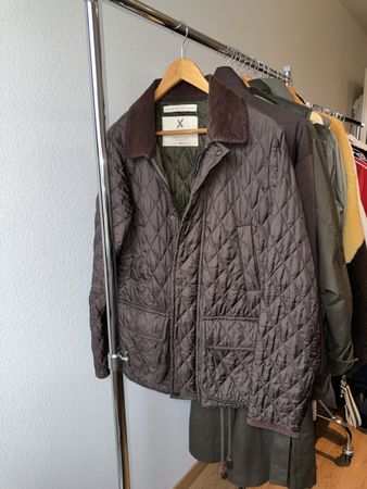 Handcrafted Menil Steppjacke, Top Zustand, Braun, Grösse 50