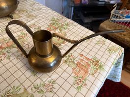 Antike Messing Giesskanne von SIGG, ca. 14cm hoch