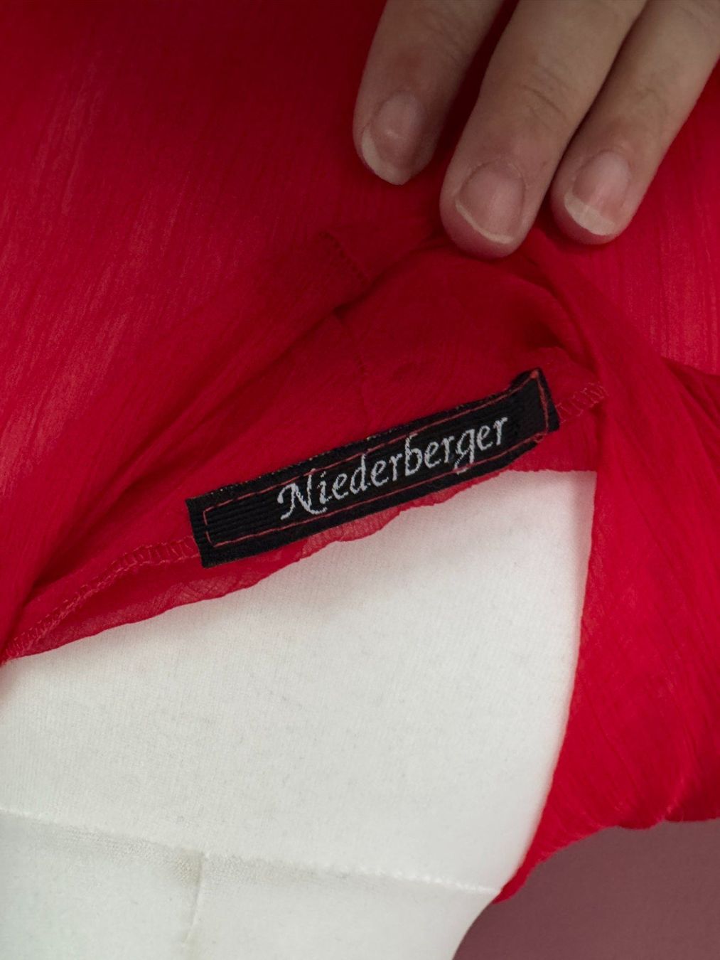 Niederberger Camicette: Niederberger Bluse / Tunika rot Gr.48-52 – Nuovo (secondo la descrizione) da Muttenz venduto da einfach-schoen 3