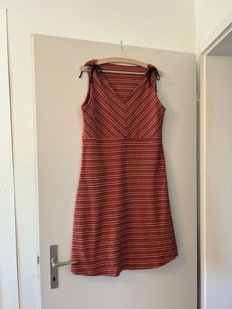 Sommer Kleid orange gemustert, Grösse M/L