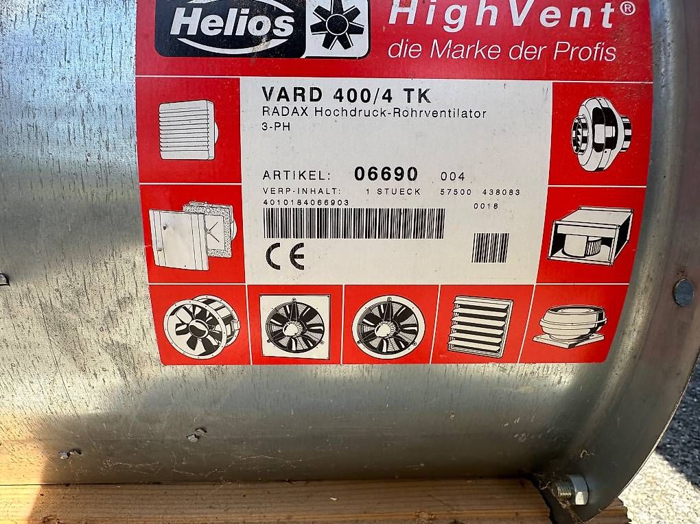 Helios Ventilateurs: Helios Hochdruck Rohr-Ventilator – D'occasion à Oberbipp par Schaad0 3