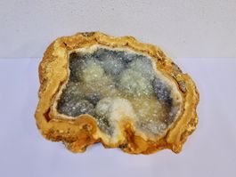 ACHAT GEODE DRUSE KRISTALL 1.5 kg NATUR SKULPTUR 20x16cm