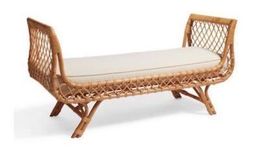 Bett Natur Rattan Einzelbett Tagesbett Sofa Couch