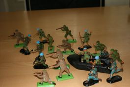 Viele Britains-Deetail 2.WK-Soldaten aus den 70er-Jahren