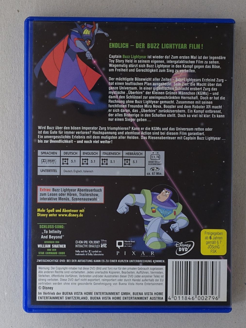 Tutti i DVDs: Buzz Lightyear Star Command - Das Abenteuer beginnt – Usato da Sessa venduto da fraenklishop 1