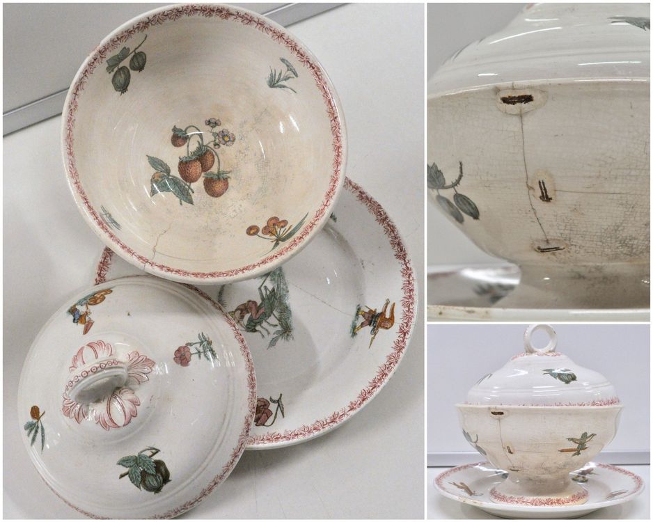 Antique French Toy Tea Party in Porcelain de Paris Victorian