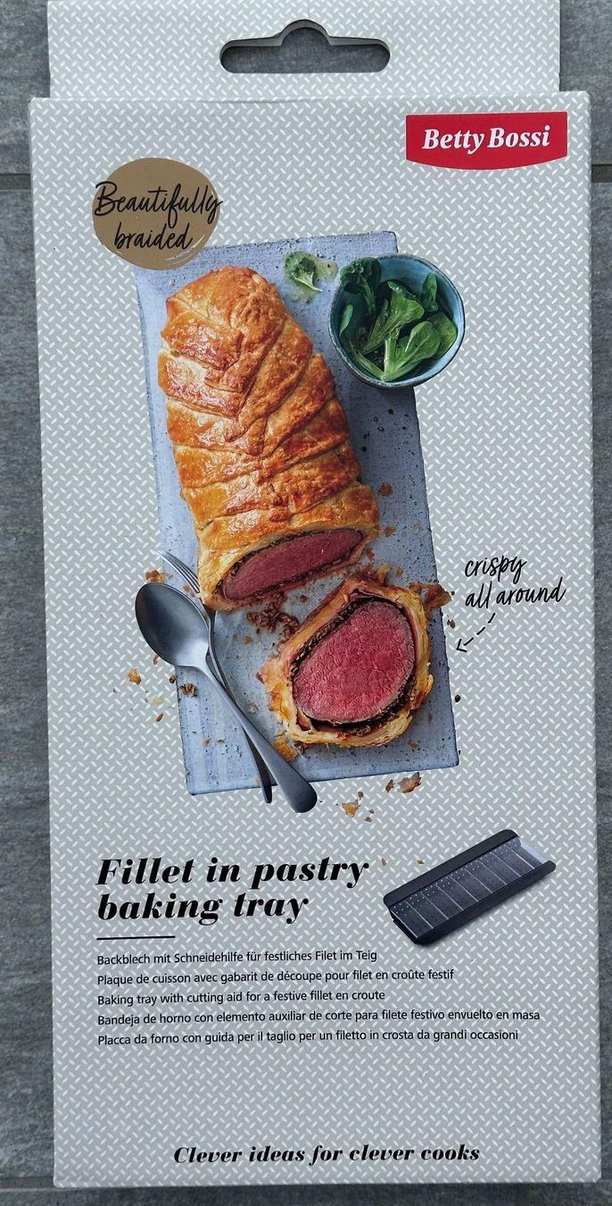 Betty Bossi Teglie da forno: Backblech für Filet im Teig, Flechtmuster – Nuovo e nell'imballaggio originale da Obstalden venduto da Porco13