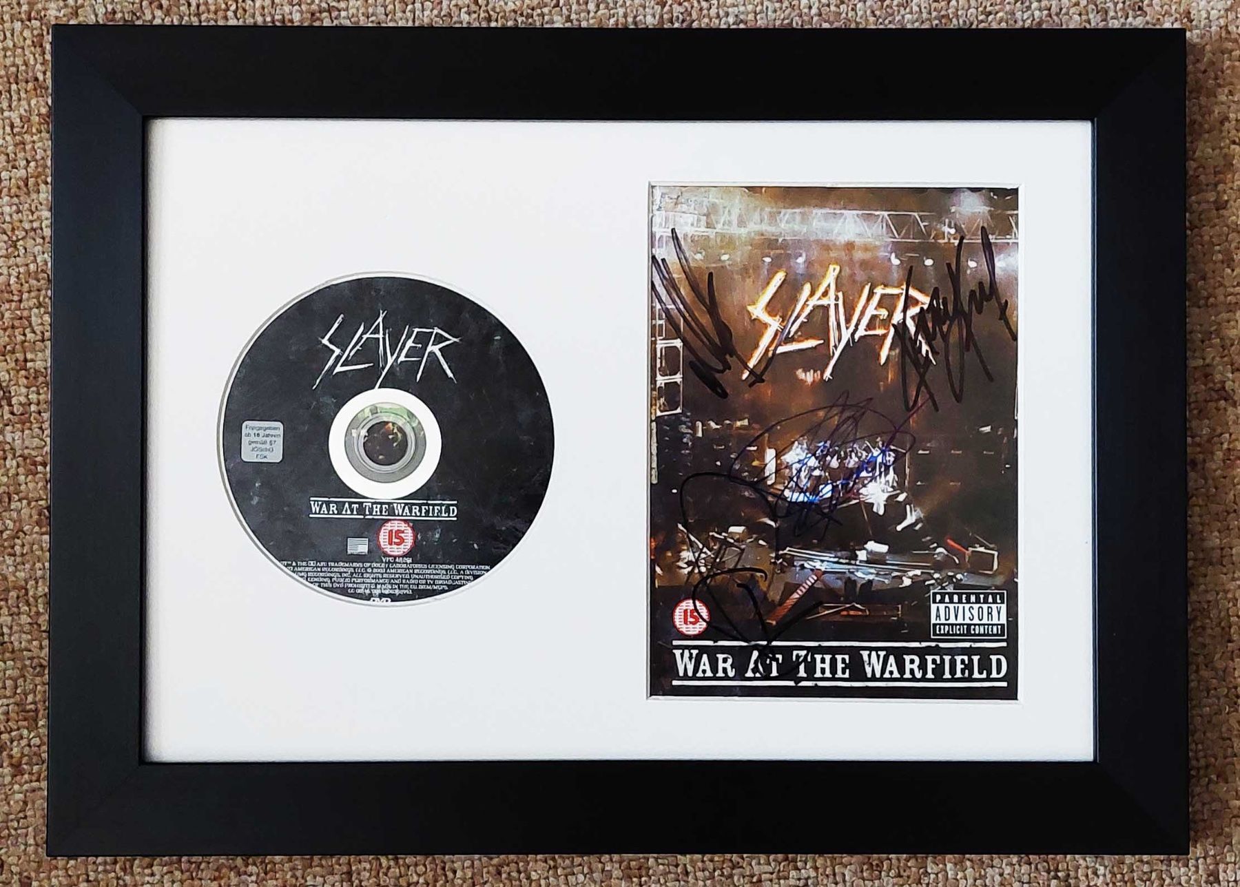 Autografi: Slayer - Original Autogramm gerahmt - DVD - rar – Usato da Kaisten venduto da Simpsons4