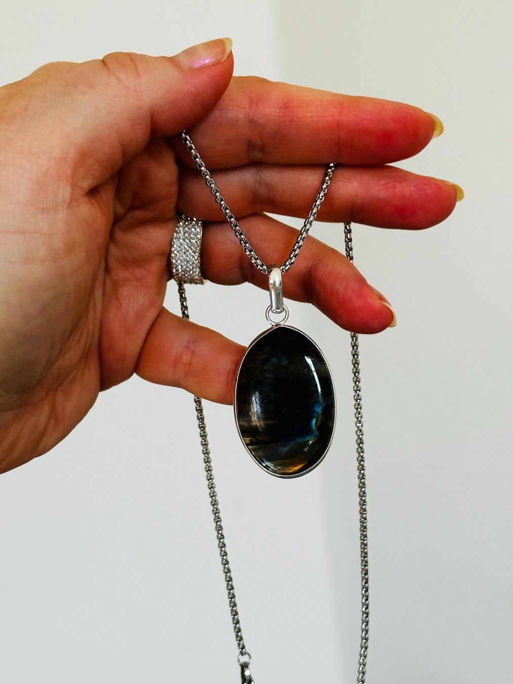 Catenine: Labradorite necklace – Nuovo e nell'imballaggio originale da Genève venduto da AGBERG 8