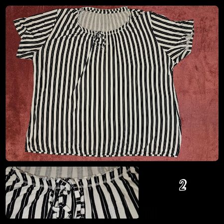 Shirt, schwarz-weiss gestreift, XL