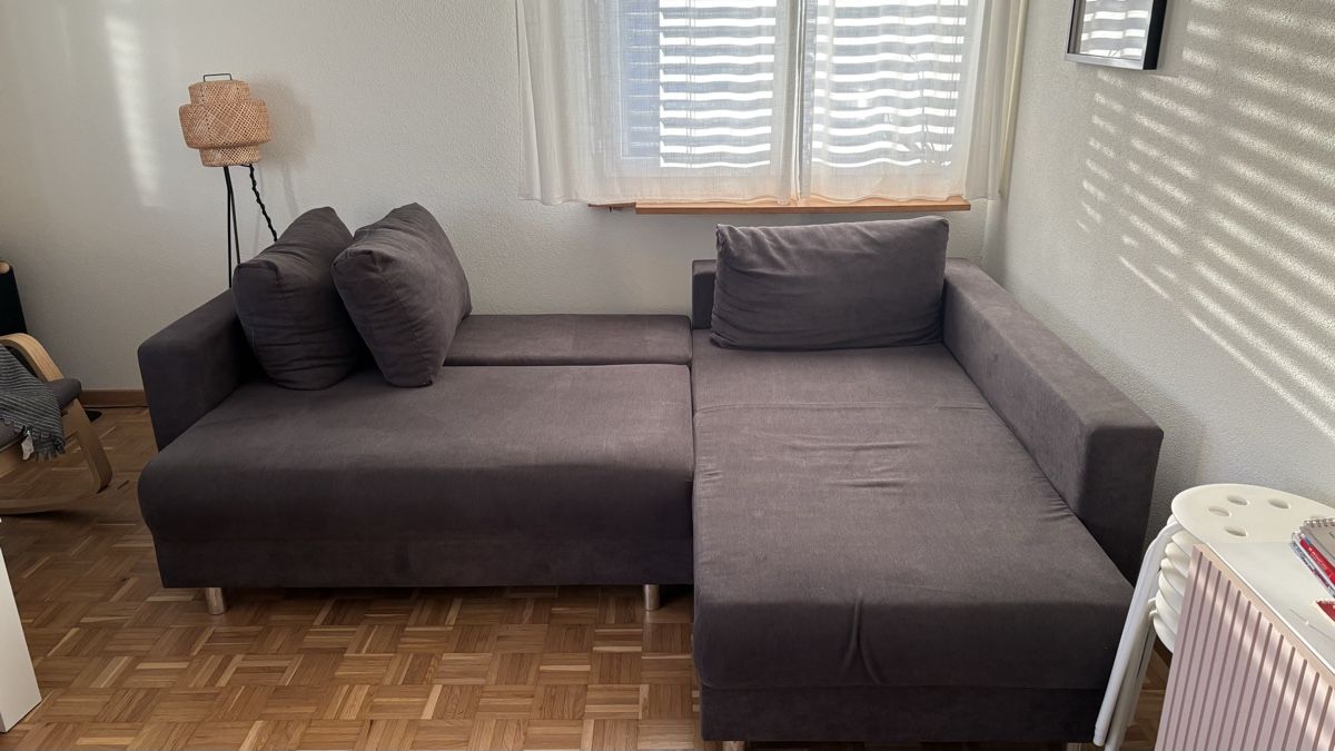 Sofas: Ecksofa dunkelgrau Stoff – Gebraucht aus Kollbrunn von ine_jxc6 1