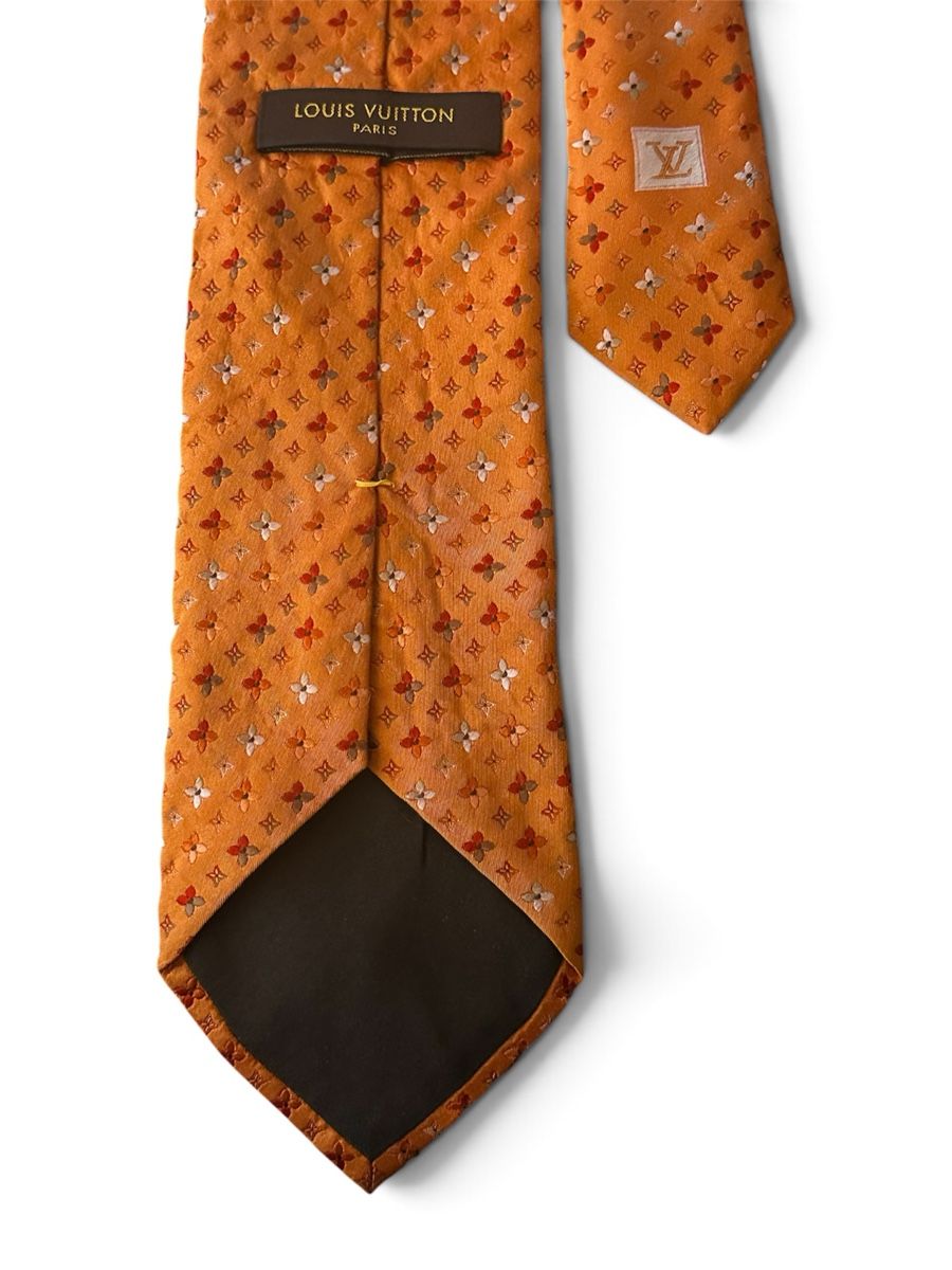 Louis Vuitton Krawatten: Louis Vuitton Krawatte Seide Orange Monogram Original – Neu (gemäss Beschreibung) aus Luzern von jov_6fx7 1