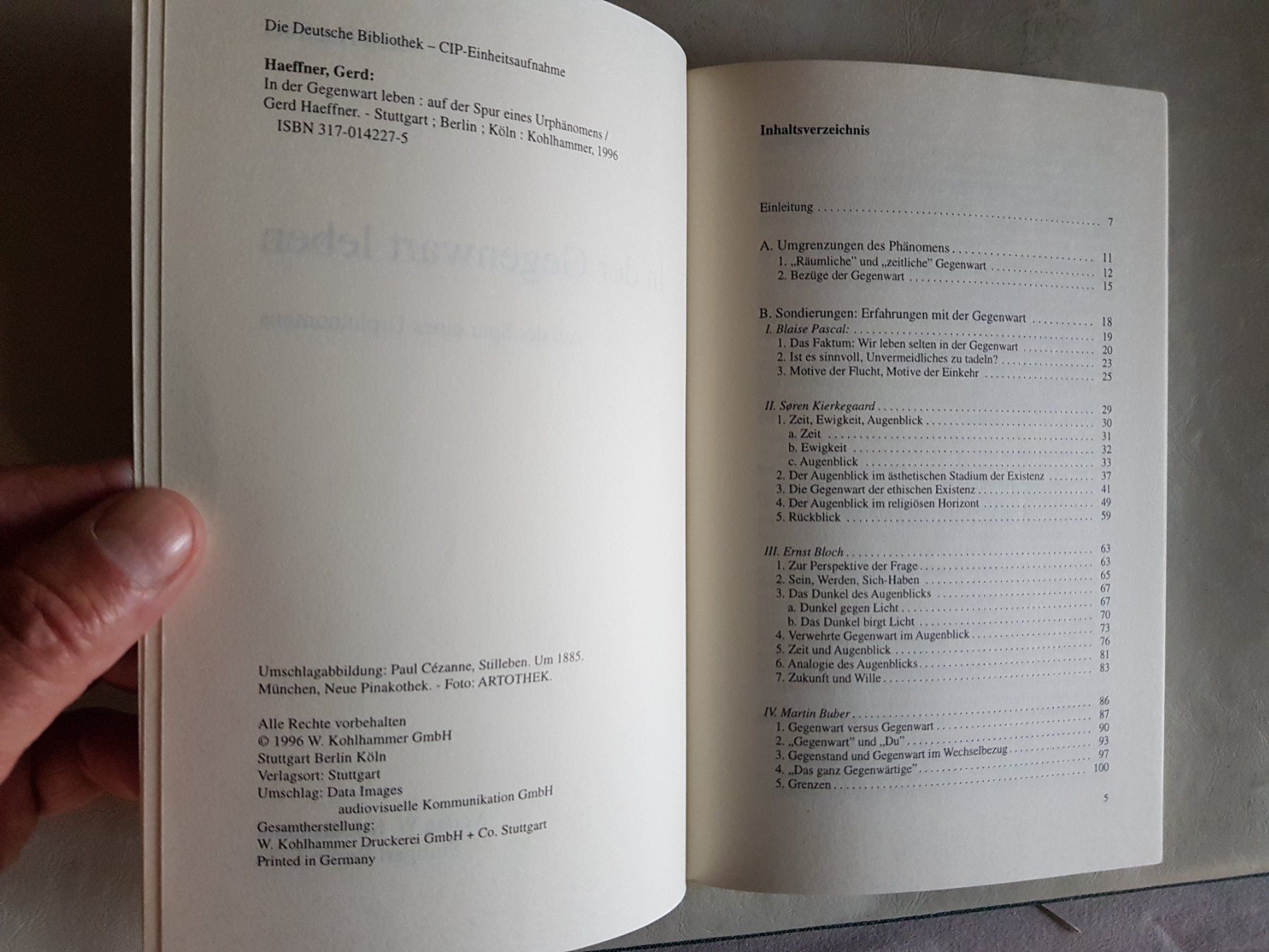 Libri: Gerd Haeffner - In der Gegenwart leben - 1996 – Usato da Walterswil BE venduto da Lonitti 4
