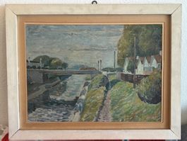 MAX WILKE 1960 ÖlGemälde Häusinger Kanal*, ein bemerkenswert