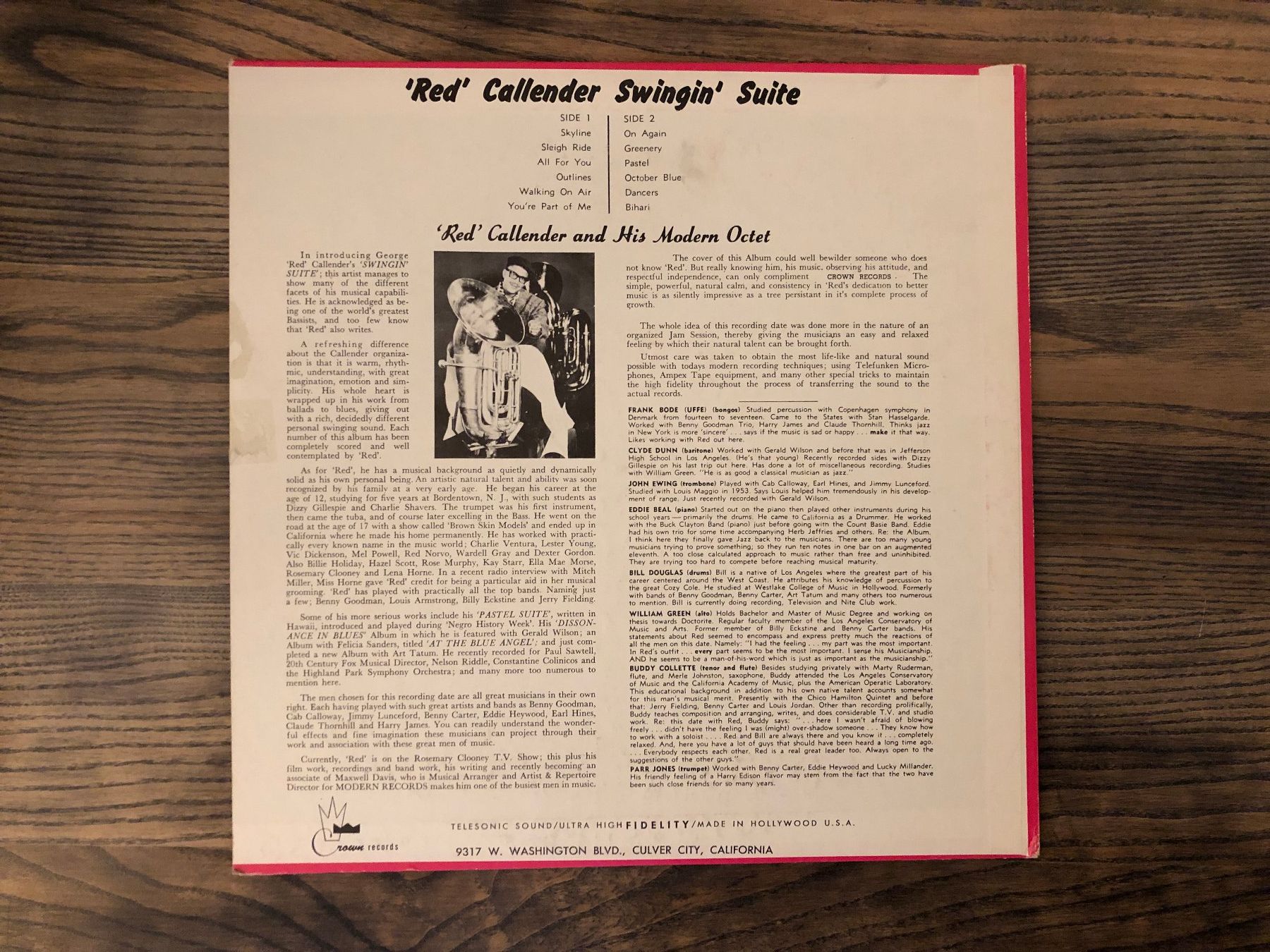 Dischi in vinile: Red Callender Swingin’ Suite LP – Usato da Berg am Irchel venduto da Zweiti_Chance 1