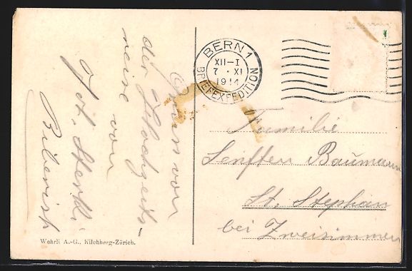 Cartoline postali: AK Bern, Hauptpost, 1914 – Usato da Berlin venduto da bartko-reher 1