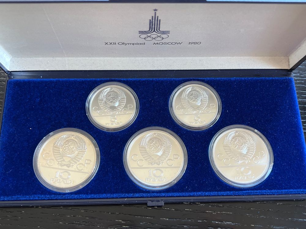 Silbermünzen Olympiade Moscow 1980 2