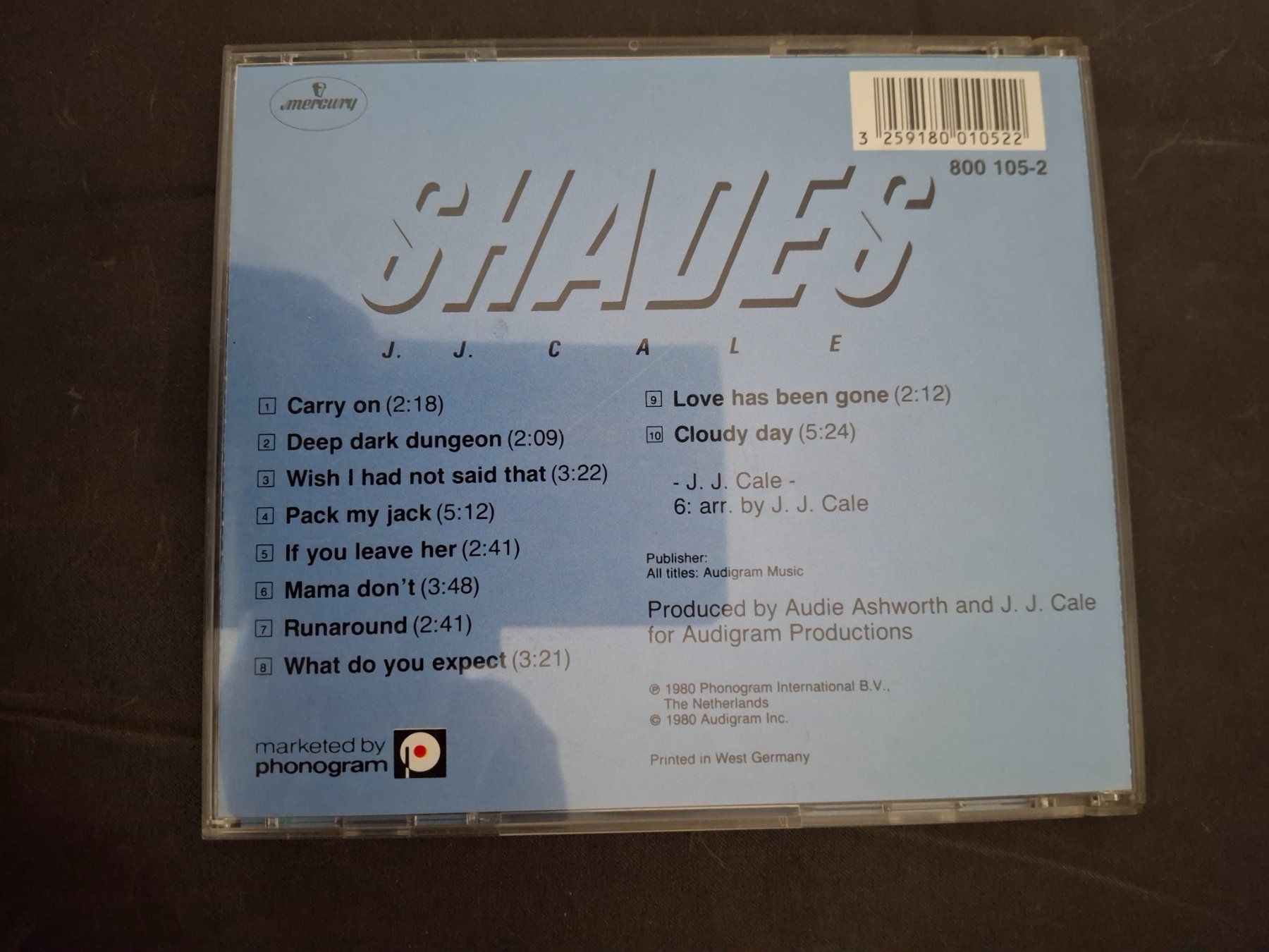 CDs: J.J. Cale – Shades – Gebraucht aus St.Gallen von jalamusic 1