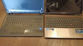 Ab 1FR HP + ASUS. 2 Laptopsteile Lot KONVOLUT notebookteile