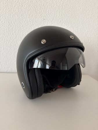 Motorradhelm schwarz Grösse L