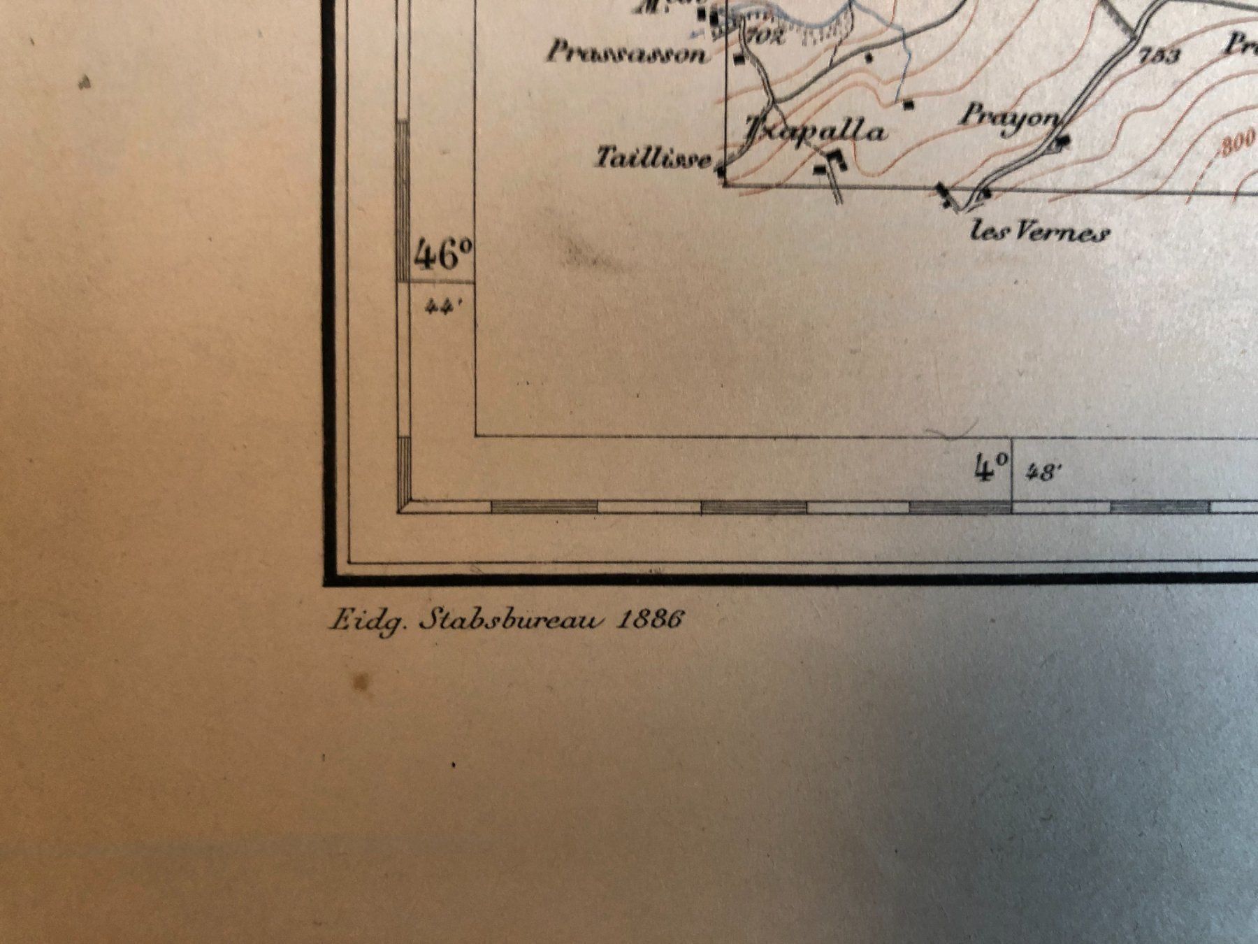 Landkarten & Atlanten: Siegfriedatlas Bl. 345: Marly 1886 – Gebraucht aus Zürich von allp 7