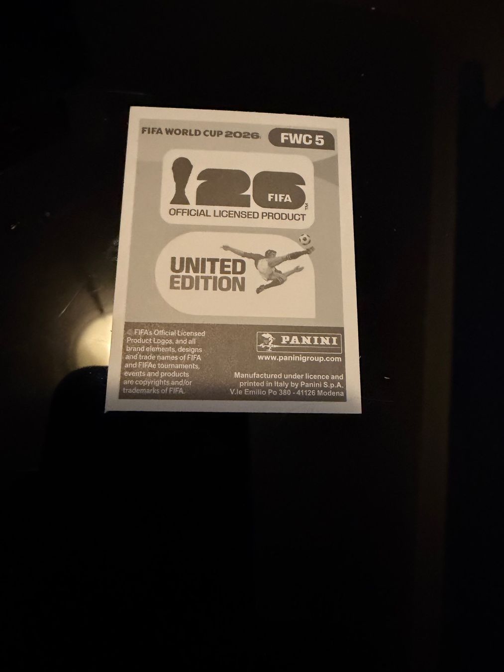 Panini Carte collezionabili: Panini World Cup 26 FWC5 Official Ball – Usato da Wettingen venduto da NickInc 1