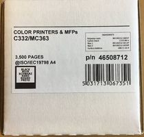 Original OKI C332, C332dn, MC363 black Toner, 46508712