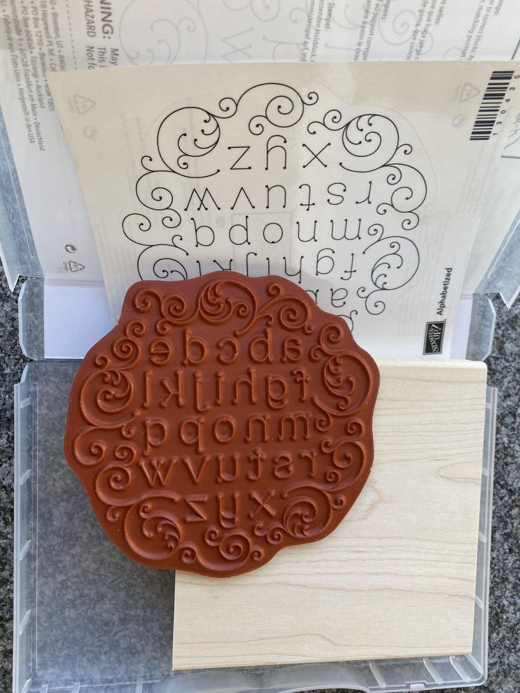Stampin' up! Timbri: Stampin up Hintergrundstempel Alphabeth – Nuovo e nell'imballaggio originale da Gündlischwand venduto da Rebenhof 1