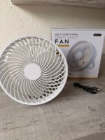 Mobiler Ventilator mit Akku/USB-C mit Licht und sehr leise