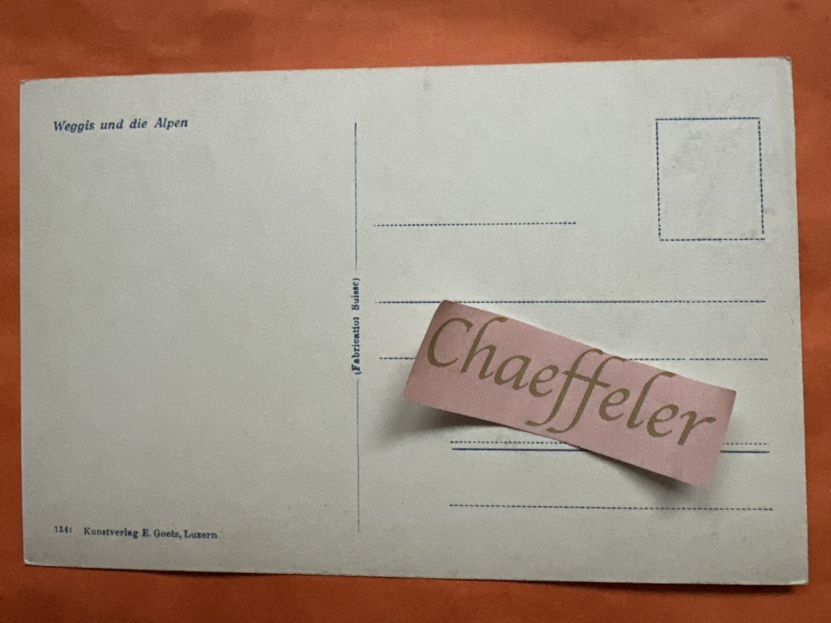 Cartoline postali:  Weggis und die Alpen – Usato da Zürich venduto da Chaeffeler 1