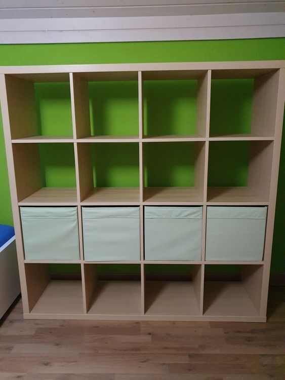 Ikea Regal Kallax mit 4 Aufbewahrungsboxen Kaufen auf Ricardo