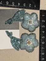 Spitze Aufnäher mit Perlen Blume
