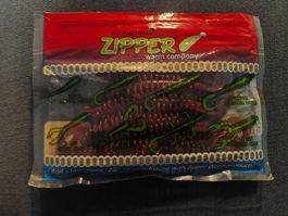 Zipper Worm Company Köder, 9 Stk