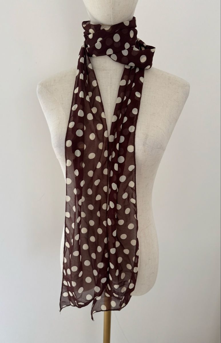 Foulard & Sciarpe: Eleganter Polka-Dot Schal – Nuovo (secondo la descrizione) da Zürich venduto da di_archive 1