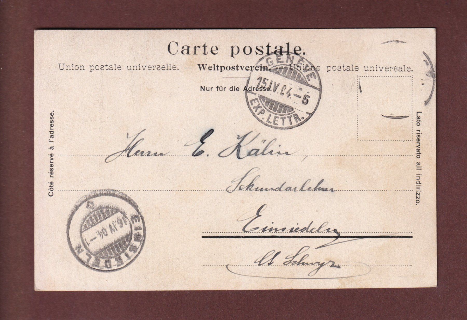 Cartes postales: GENEVE - Monument Brunswick - 1904 – D'occasion à Pully par nicecards-shop 1