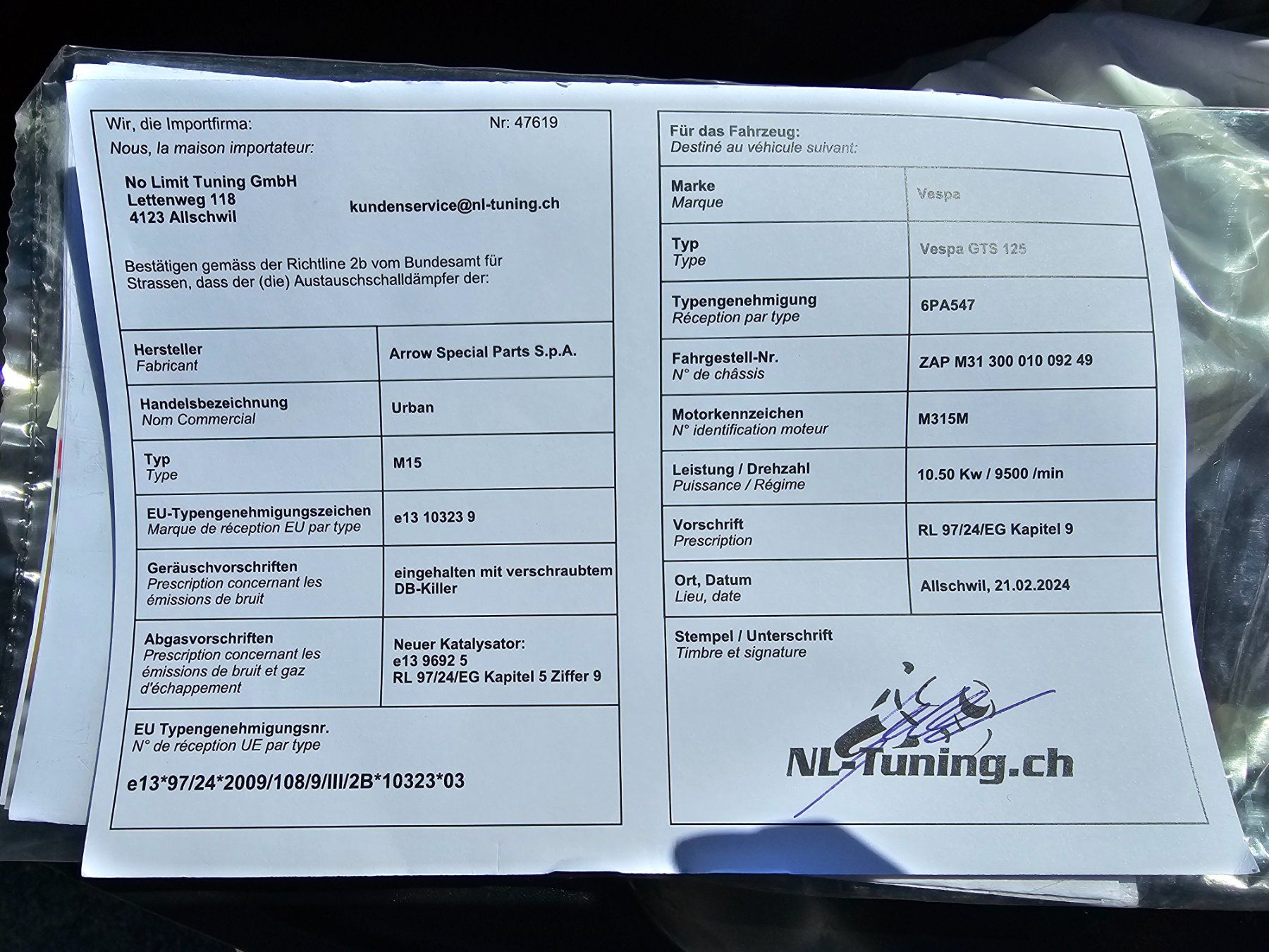Piaggio Strada: Vespa Piaggio GTS 125 – Usato da Weinfelden venduto da KSN0 5
