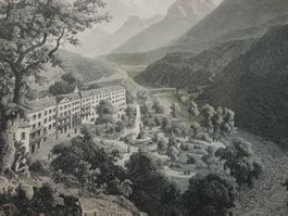 Neue Fundschätze Kunst Stich d Bäder v Tarasp GR