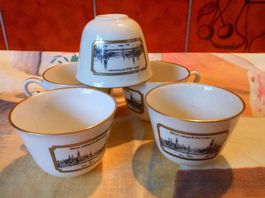 Vintage Moka Tassen Unterteller Langenthal Porzellan10teilig