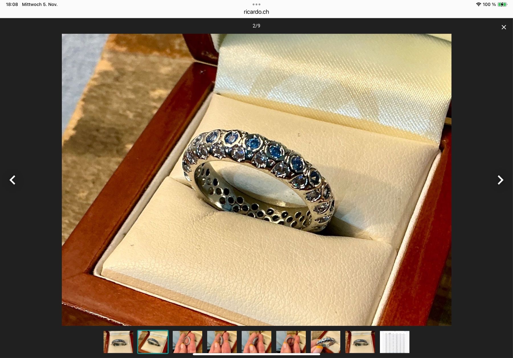 Anelli: Memorie  Ring 925 mit Zyrkonien gr 59 – Nuovo (secondo la descrizione) da Langnau am Albis venduto da Judithsebi 1