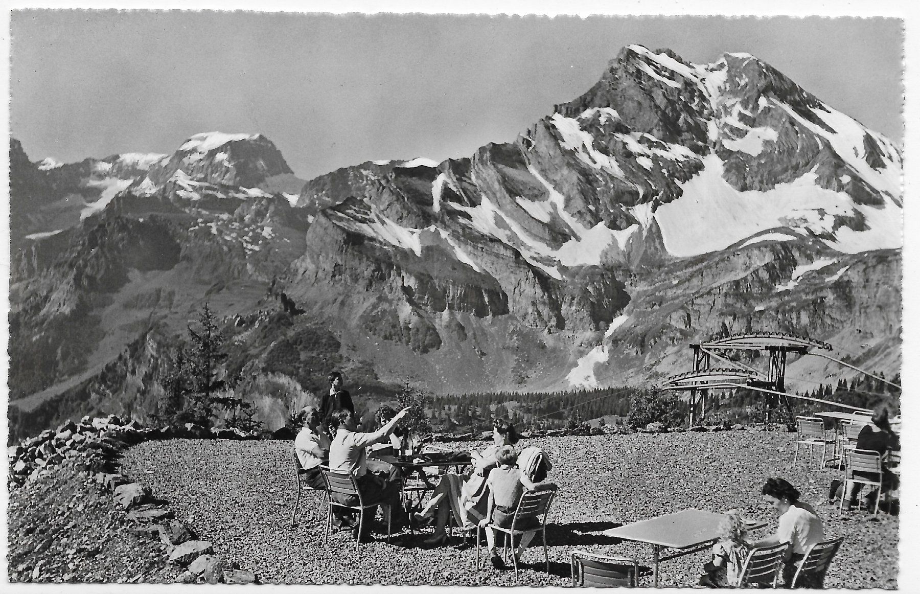 Ansichtskarten: Braunwald, Ausblick vom Berghaus Gummen – Gebraucht aus Hefenhofen von Richsalz