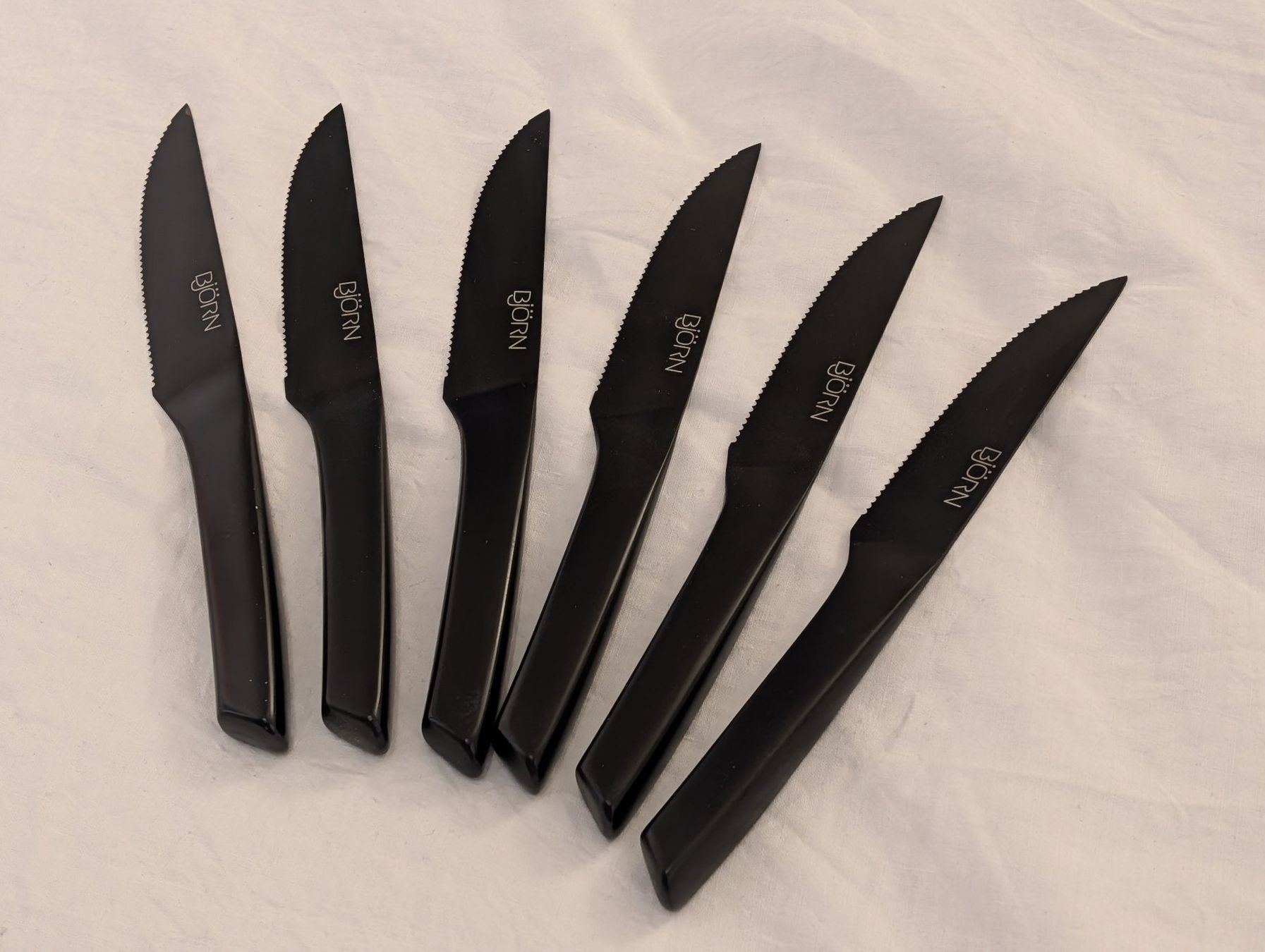 Coltelli: Björn Steakmesser 6 Stück Schwarz - Skarpur Set – Nuovo (secondo la descrizione) da Frauenfeld venduto da tkel 1