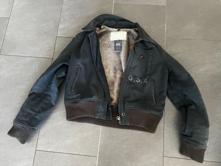 G-Star Jacke mit Teddyfutter schwarz Grösse M gebraucht
