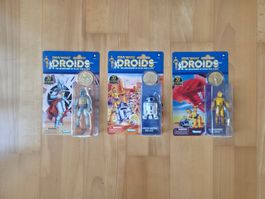 Star Wars Droids Figuren Boba Fett R2-D2 C-3PO Vintage Coll.
