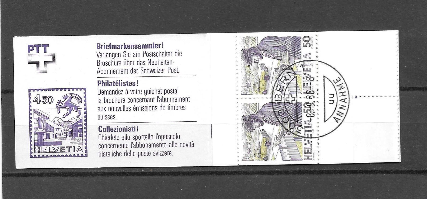 : Markenheftchen 0-84 Postbeförderung ** 8.9.1988 – Nuovo (secondo la descrizione) da Olten venduto da clotaldi 1