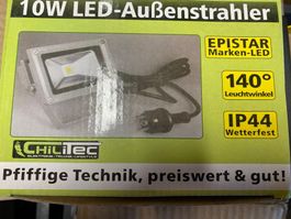 LED Fluter 10W 850 Lumen 4000K neutralweiss grau