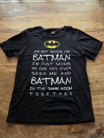 Schwarzes Batman T-Shirt, Gr. M