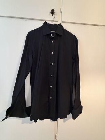 Camicia uomo Daniele Alessandrini nera taglia 39 ottime cond