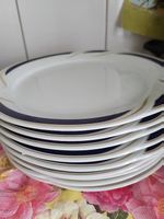 8 kostbare Teller Markenporzellan 