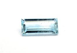Aquamarin-1.38 ct-Baguette Schliff-Natural-Idar-Oberstein