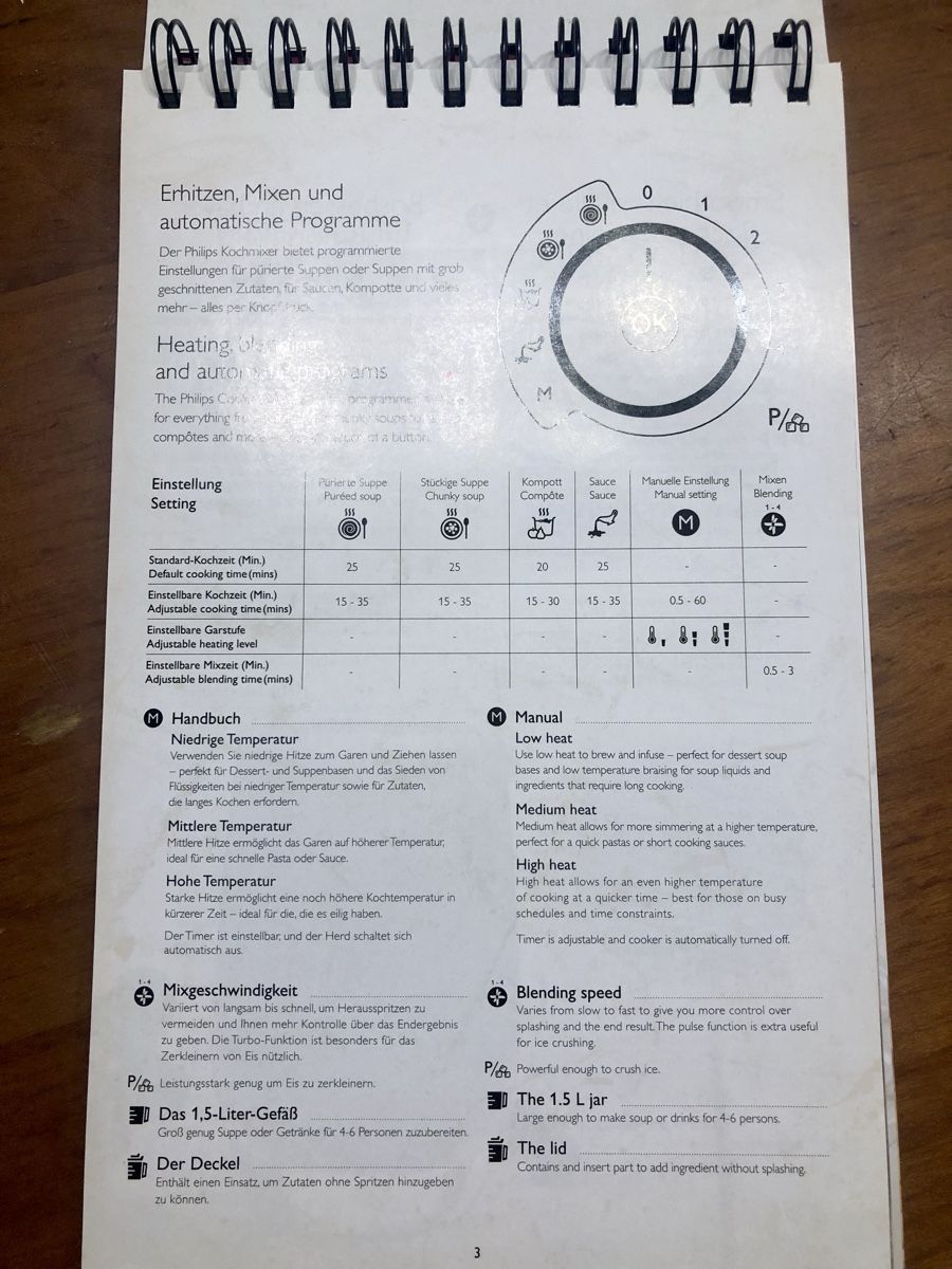 Philips Küchengeräte: Philips Kochmixer - Top Zustand mit Rezeptbuch! – Gebraucht aus Ebikon von Stoeckhe 2
